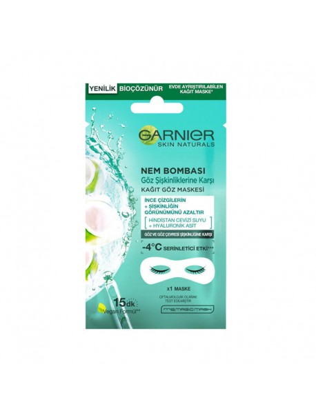 Garnier Nem Bombası Göz Şişkinliğine Karşı Kağıt Göz Maskesi